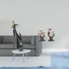 Elegant Women Shaped Rack And Realistic Owl Figurine Sculpture for Home Bar Living Room Kitchen