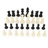32PCS Plastic Chess Pieces Wear Resistant Anti Scratch Non Slip Chessmen Set for Family Gathering