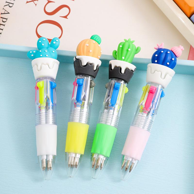 Entzückender Tierkopf Mini-Kugelschreiber in vier Farben - Schülergeschenk Schreibwaren.