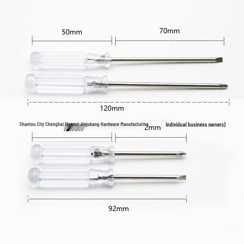 3.0 Phillips Flathead Single Screwdriver Mini Tool Transparent 3.0 Flathead 92mm