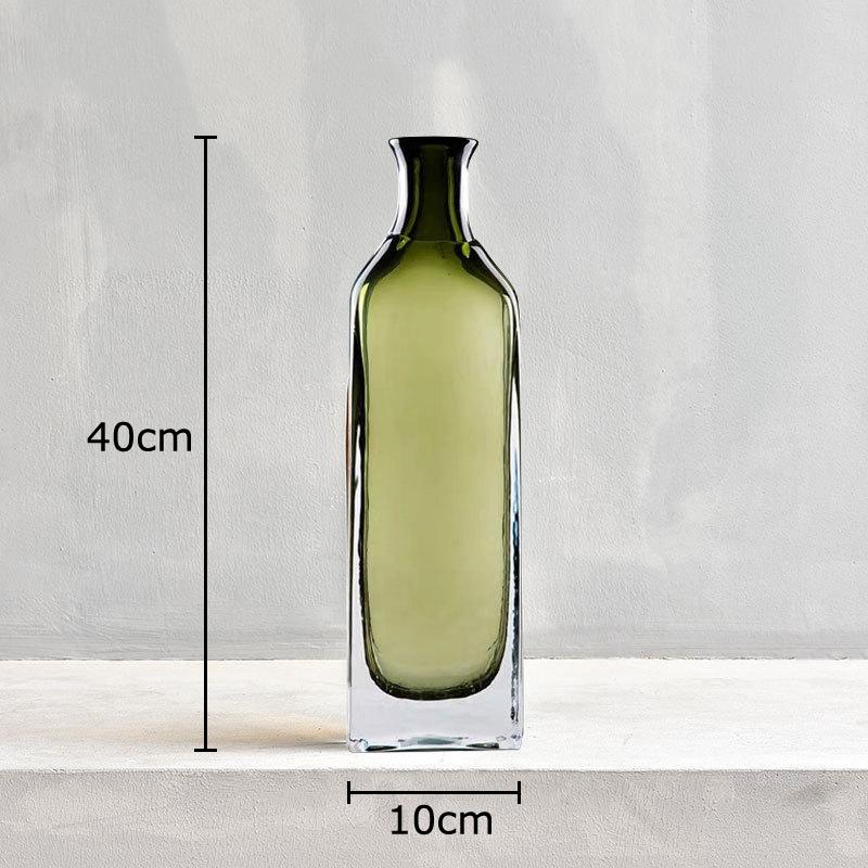 Two Tone Transparent Glass Vase Hydroponics Plant Pots Table Decoration Flower Arrangement Floral Vases Room Aesthetic Decor