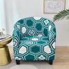Elastic Full Package Semi-circular Bathtub Small Single Person Sofa Cover, Internet Cafe Coffee Shop Wine Room Print Cover