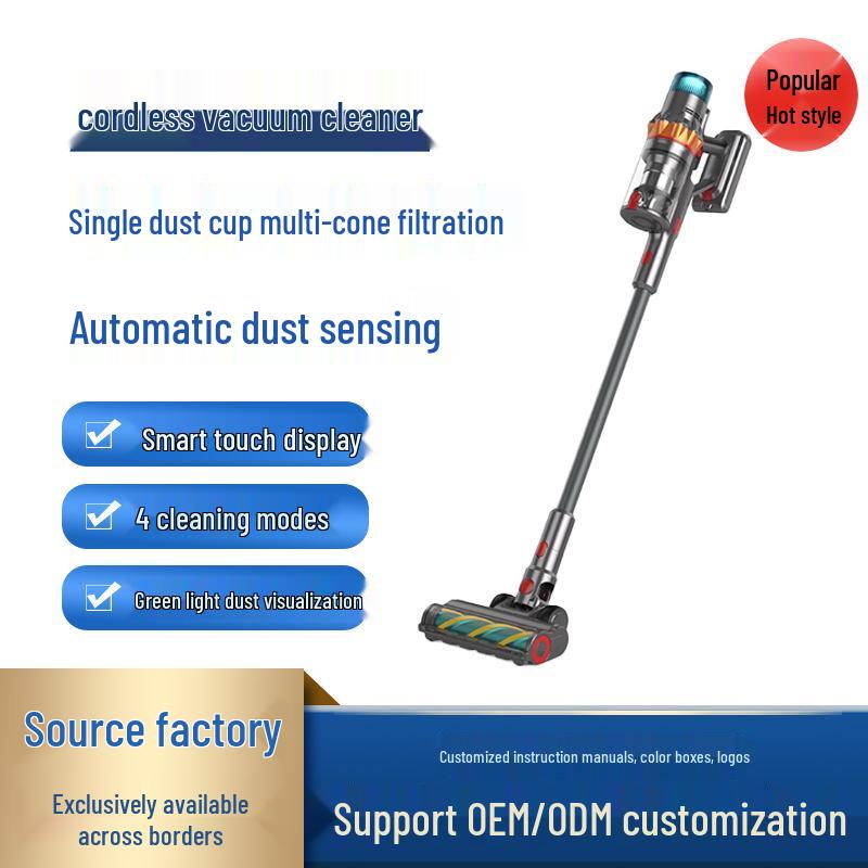 Multi-function Wireless Pet Vacuum Cleaner with Large Suction & Auto Dust Sensing - Green Light Indicator