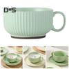 Ceramic Milk Cup with Handle Safe Bouillon Cup Cream Aesthetic Breakfast Bowls Microwave & Oven Safe Tableware for Home Outdoor Restaurant