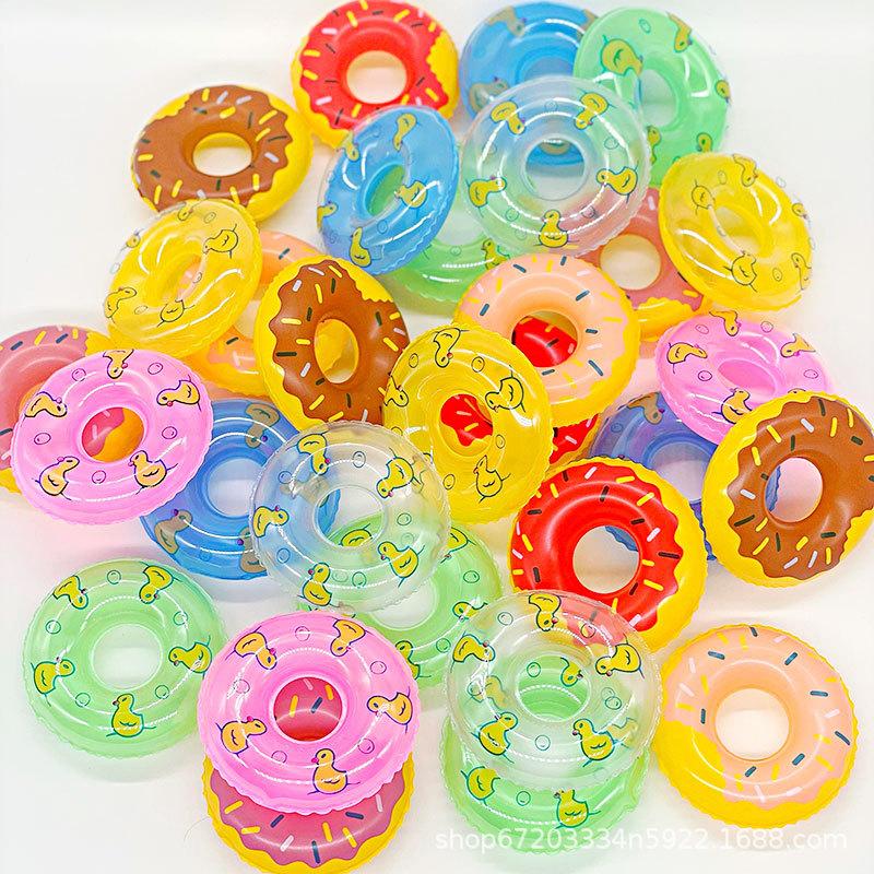 10/20Pcs Doll Swimming Ring Mini Swim Rings for Barbie Doll Inflatable Lifebuoy Toys Duck Baby Shower Toys Dollhouse Accessories