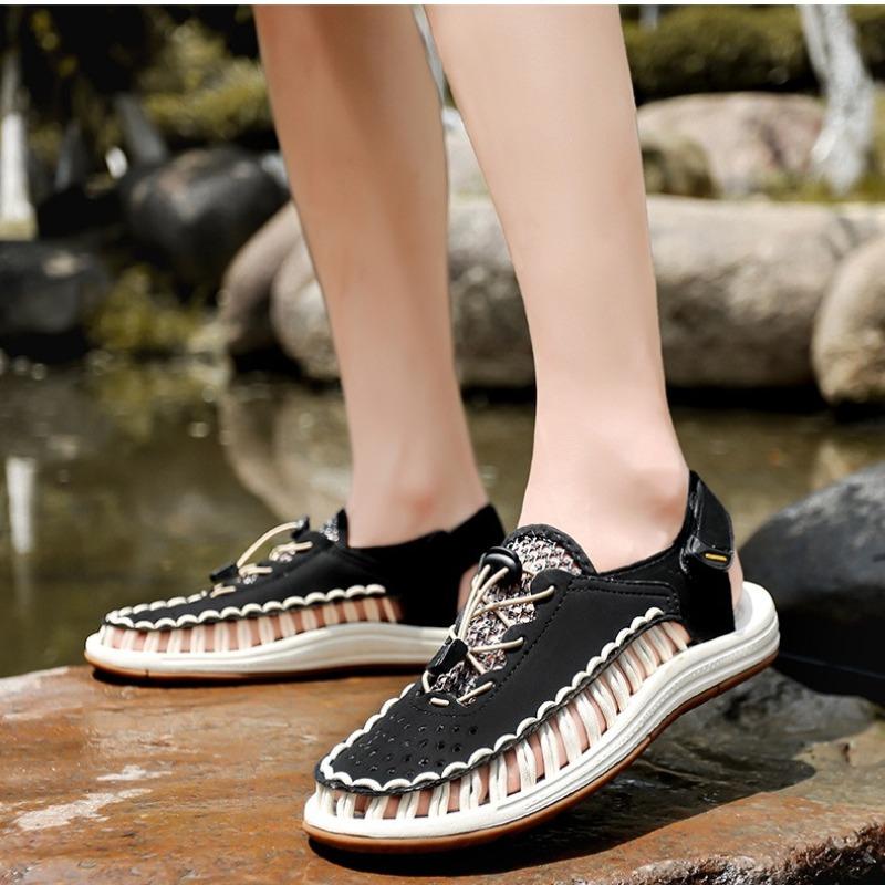 Summer New Men's Sandals High Quality Handmade Weaving Casual Sandals Fashion Couple's Beach Sandals Outdoor Water Shoes for Men