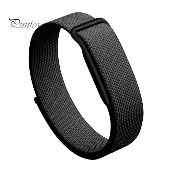 Bracelet de Montre Connecteur Universel pour Google Fitbit Air, Bracelet de Remplacement Sport Respirant à Clipser Sécurisé, Bracelet Tissé Réglable Anti-transpiration