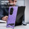 For Samsung Galaxy Z Fold7 5G Case Compatible with MagSafe Kickstand Leather Phone Back Cover