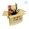 Funny Happy Birthday Pop-Up Card 3D Character Design Paper Party Invitation Perfect Gift For Family Friends And Co-Workers