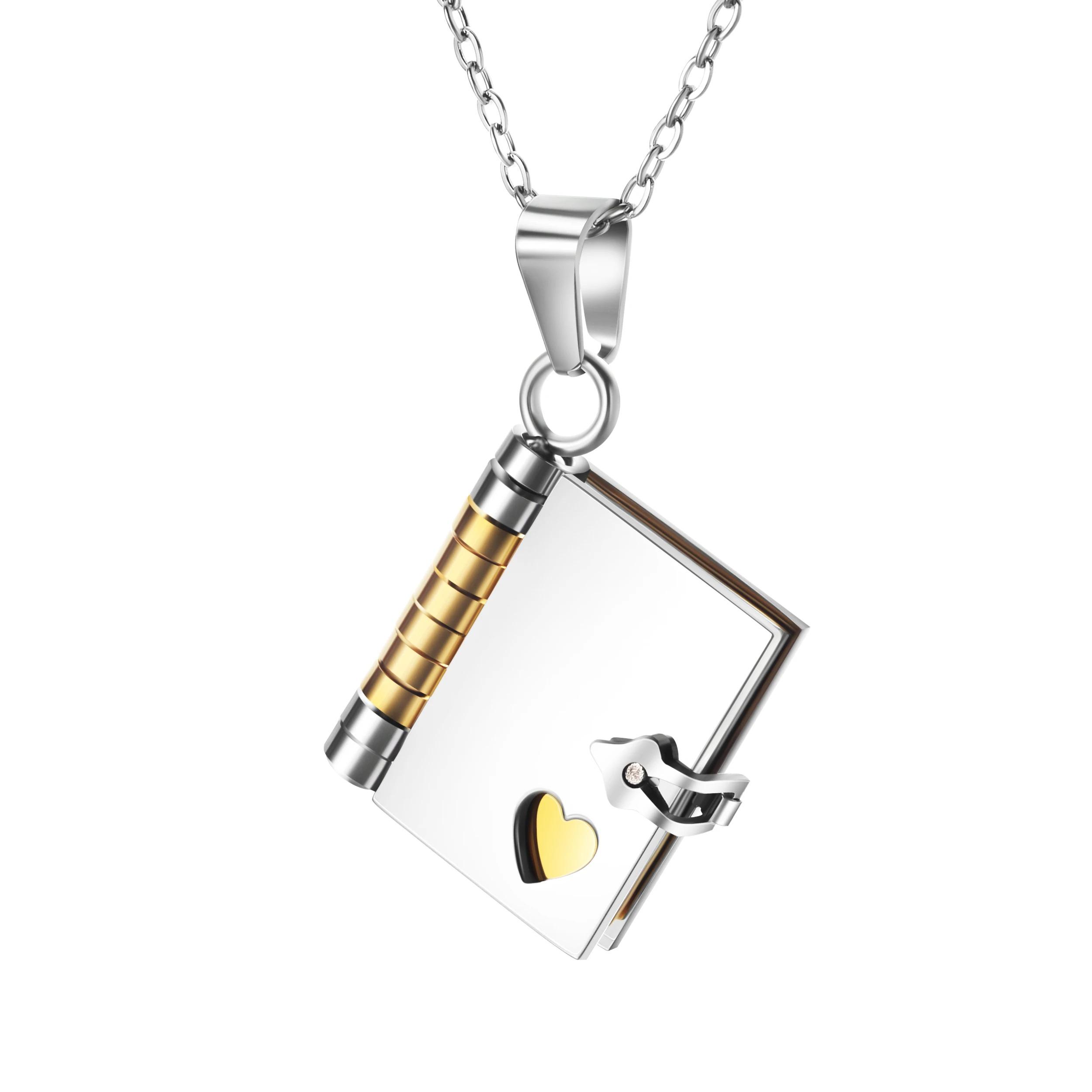 

Personalized Favourite Quotes to Live By Engraved Book Necklace Engraved Text For You and Your Love Gifts engrave 1 sheets