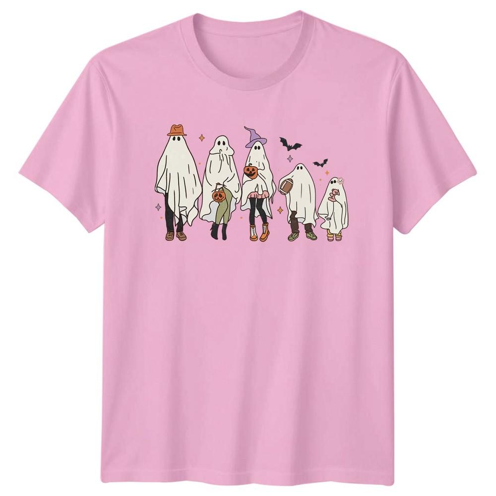 Retro Ghost Family Halloween TShirt Spooky Season Gift For Him And Her