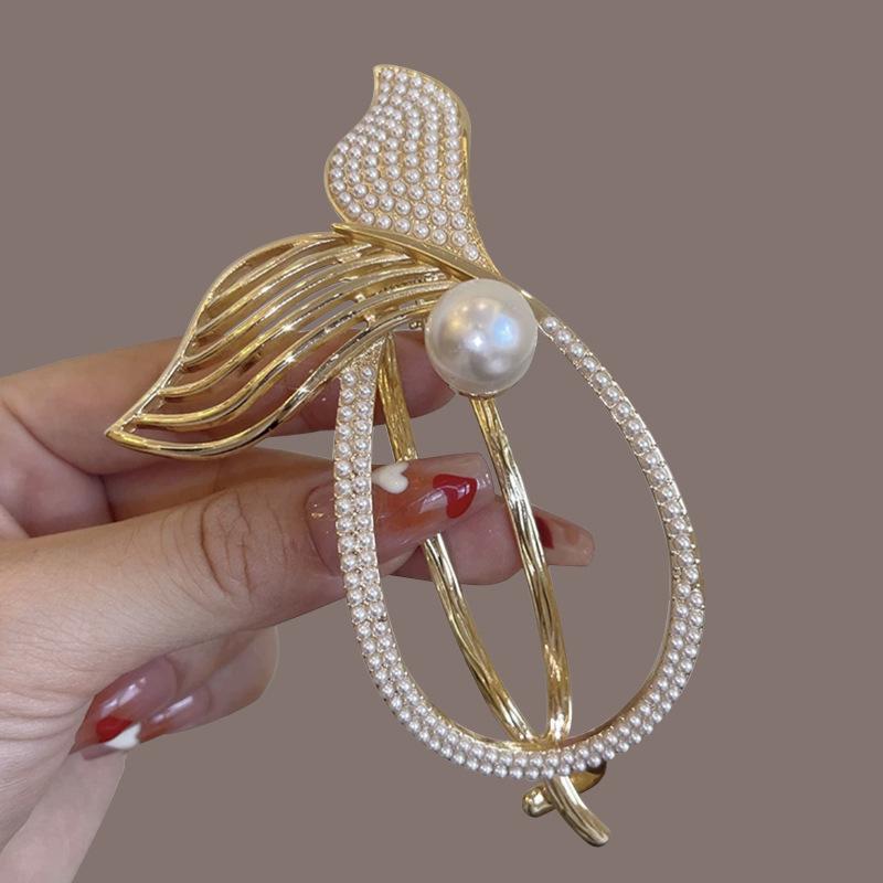 11cm Trendy Tassel Metal Hair Claw Clip - Women's Elegant Updo Hair Accessory