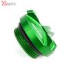 Motorrad Grün CNC Öleinfülldeckel Verschlusskappe Für Kawasaki NINJA ZX14R ZX-14R 2012- ZZR1400 ZZR 1400 ZX1400 Zubehör