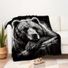 1 Stuk Beer Tak Print Flanellen Deken, Hoge Kwaliteit Comfortabel voor Alle Seizoenen, Woondecoratie, Warmte en Comfort, Perfect voor Kerstcadeaus10