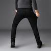 Autumn And Winter Plus Velvet Thick Warm Men'S Mid High Waist Straight Leg Jeans Men'S Pants Trendy Jeans