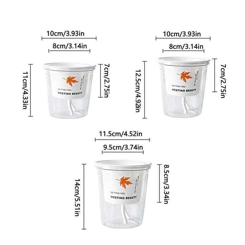 4.33/4.92/5.51In White Flowerpot Automatic Suction Flowerpot Family Pot Pot