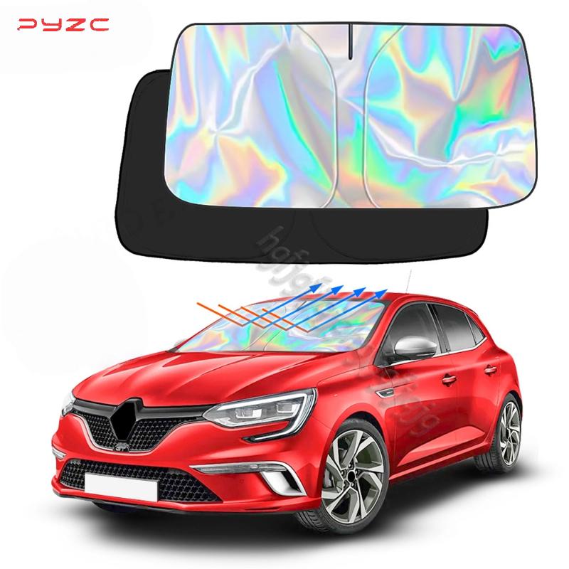 For Renault Megane 2 3 4 2015- Interior Accessories Car Front Window Sunshade Windshield Sun Visor UV Sun Shade