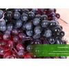 1Pcs Realistic Plastic Artificial Grapes Bunches Simulation Fake Fruit with Leaves for Vintage Home Decor Party Table Display