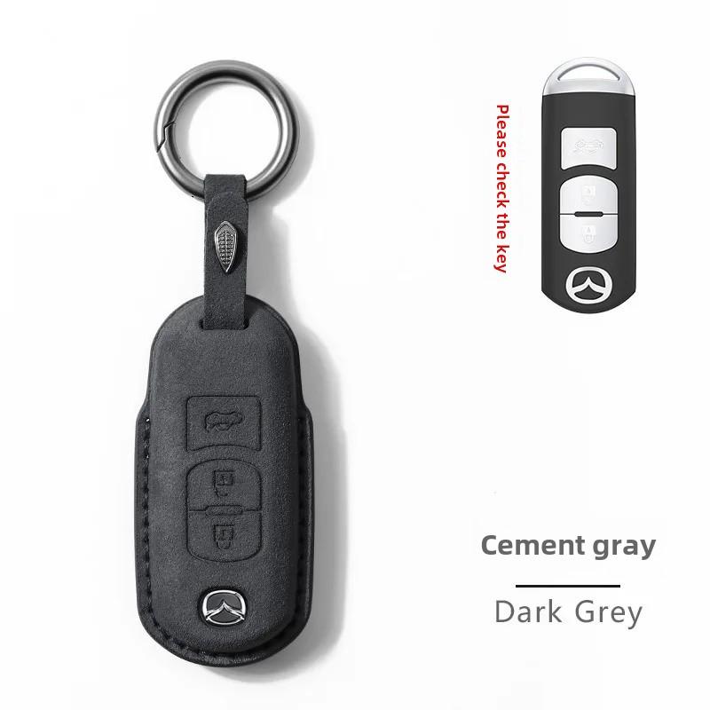 Mazda Car Key Cover Premium Leather Flip Key Case Compatible with Mazda 3 4 5 Models Auto Accessories Shell Buckle Bag
