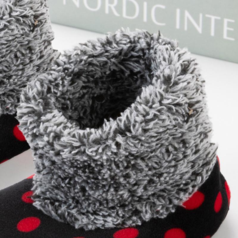 1 Pairs Soft-Soled Anti Slip Fleece-Lined Thickened High Tube Winter Carpet Socks Non-Slip Floor Socks