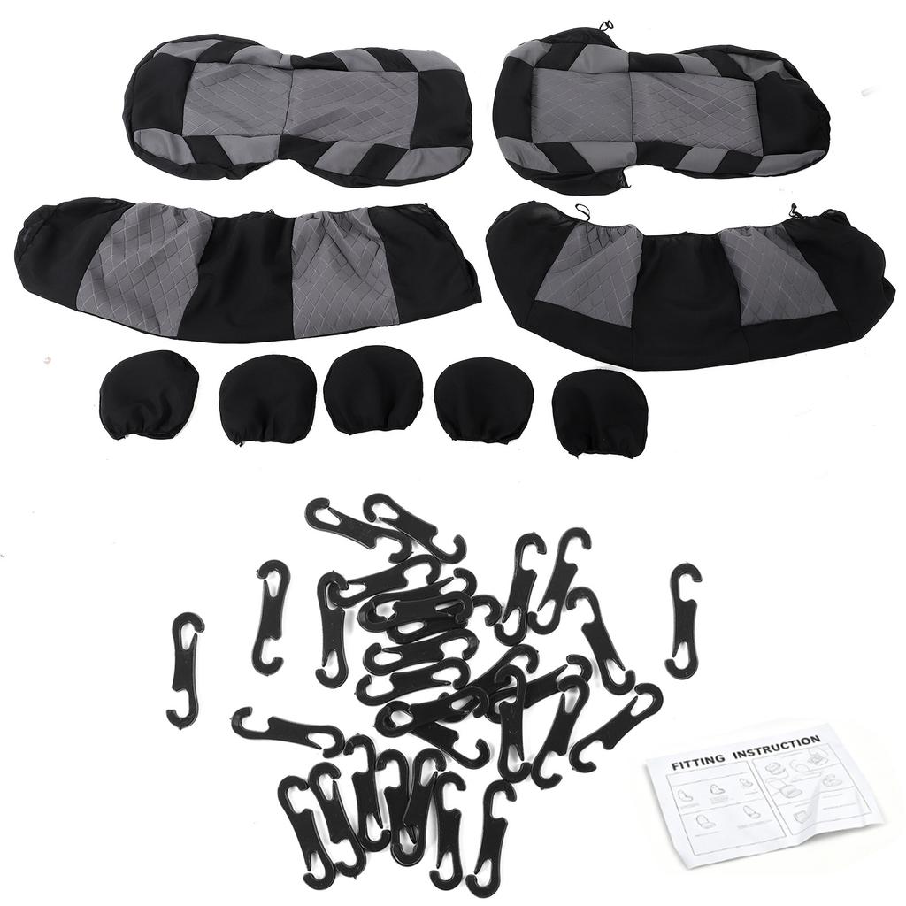 9pcs  car seat covers,  front and rear seat covers, full set of car seat covers, compatible with seat .