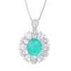 Emerald Banquet Pendant Simulation Paraiba Ring Ladies' Jewelry Set