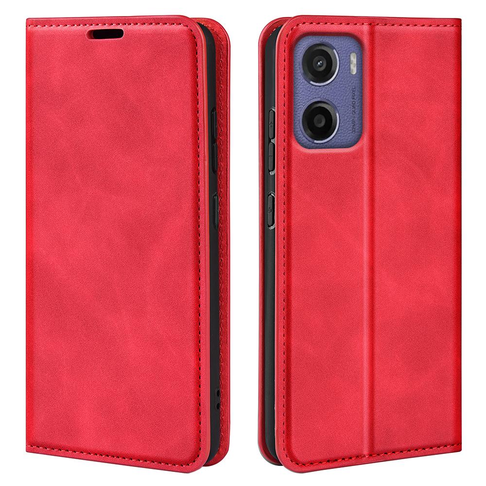 For Motorola Moto E15 4G Case Skin Touch Leather Wallet Phone Cover