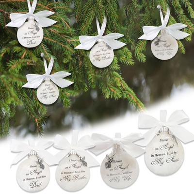 Peříčková koule Anděl Vzpomínkový Ornament Závěsná Cedule Vzpomínkové Dekorace