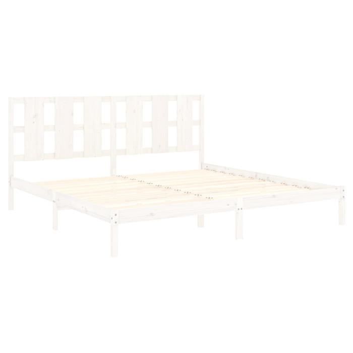 VidaXL Bed Frames White Solid Wood 180x200 Cm Super King 3105616