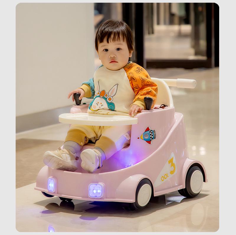 4-Wheel Electric Drift Car for Kids with Tray, Indoor/Outdoor Use, Remote Control, Forward/Backward Rotation, Free Shipping