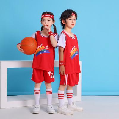 Jcn74 Fake Two-Piece Short-Sleeved Children'S Adult Children'S Basketball Clothing Kindergarten Performance Clothing Competition Clothing Size 16-5Xl