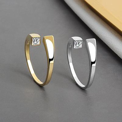 1Pcs Korean Ins Open Alloy Ring Fashion Adjustable Opening Rings Creative Geometric Finger Ring Women's Fashion Jewelry Gift