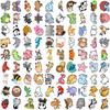 89 Cute Cartoon Animal Stickers - Non-Repeating, Waterproof for Journals, Phones, and Suitcases
