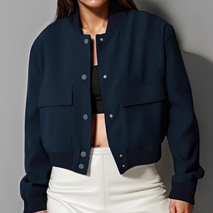 New Style Collar Coat with Large Pockets, Unisex Women's Jacket, Spring/Autumn Outerwear