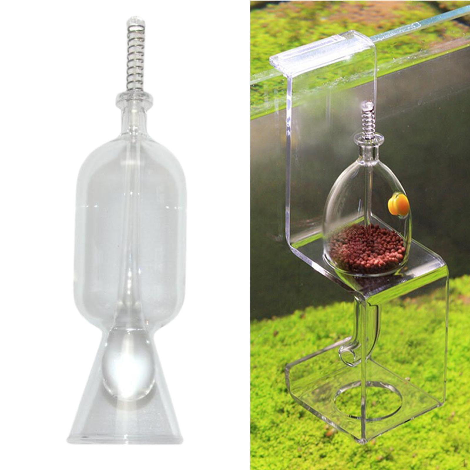

Аквариумная стеклянная кормушка для аквариума, принадлежности для рыбок, простая в использовании, подвесная станция для кормления золотых рыбок Straight