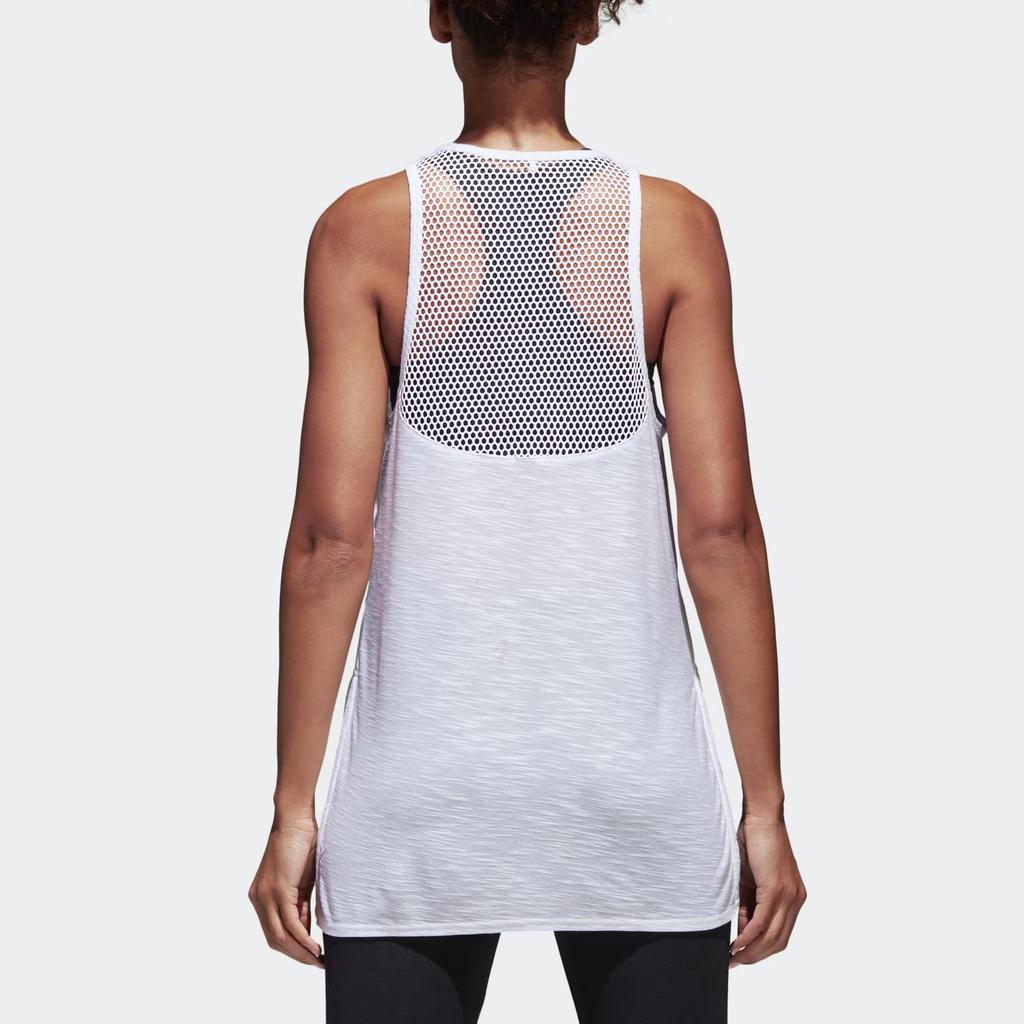 Adidas Womens Id Loose Knit Round Neck Comfortable Simple Tank Top Women Tops CF2661