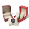 Men's Rounded Corner PU Leather Watch Box - Stylish Flip-Top Design for Storage and Packaging