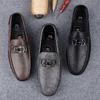 Light Luxury Leather Trend Feet Men's Casual Leather Shoes Cowhide Soft Sole Men's Loafers Office Business Wedding Shoes