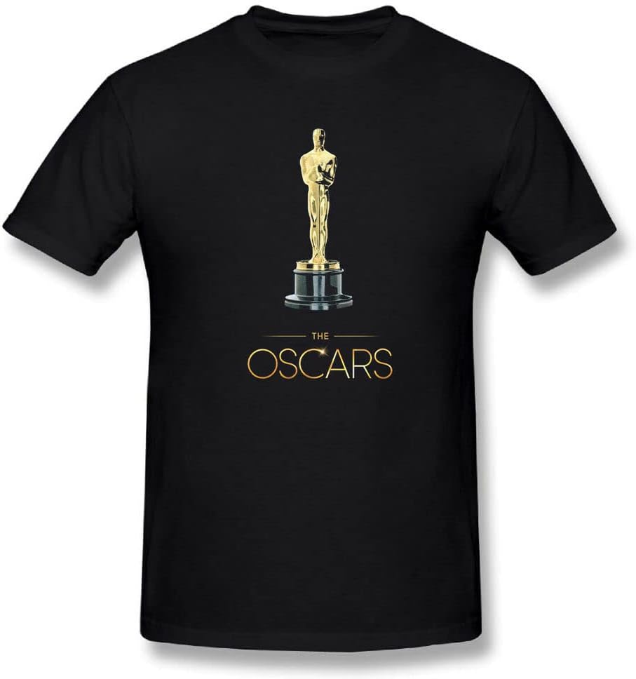 The 90th Award Oscars Statue Logo t Shirt for Mens 100% Contton Shirt Black