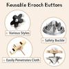 10pcs/Fashion Brooch SetPrevent Accidental Exposure Buttons Brooch Badge Cufflinks Button Detachable Buttons Sewing Accessories