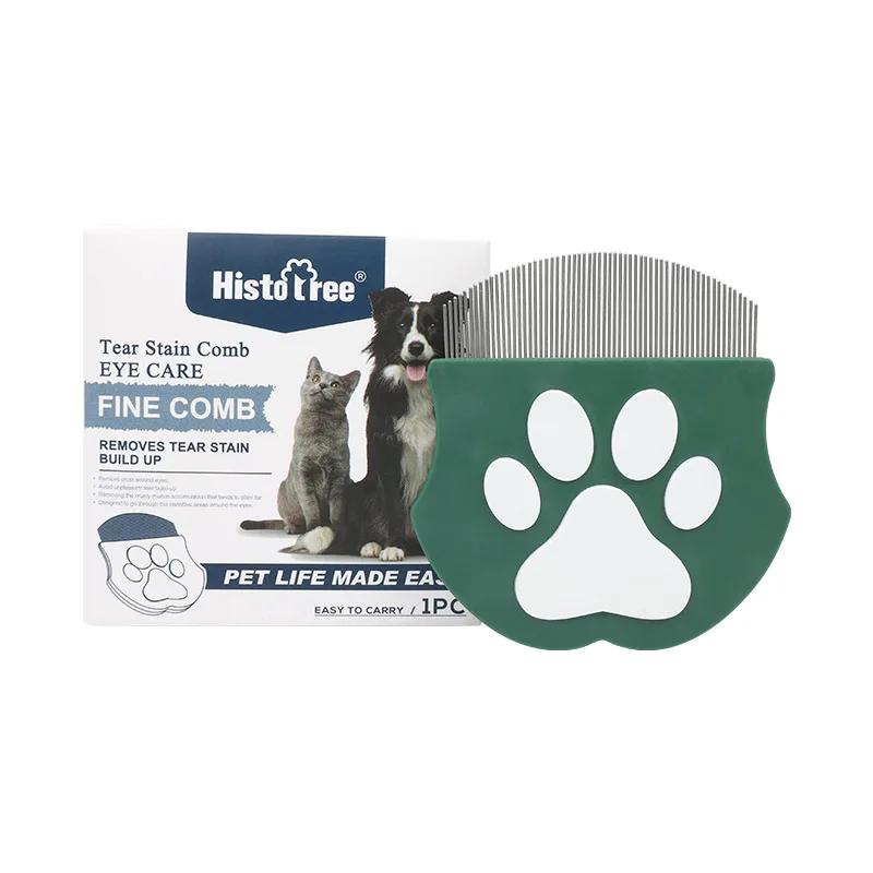 Haustier Hund Pflege Flohkamm, Gebogenes Design für Gesicht & Körper, Mini Entwirrbürste für Hunde Katzen Haustierpflege Zubehör