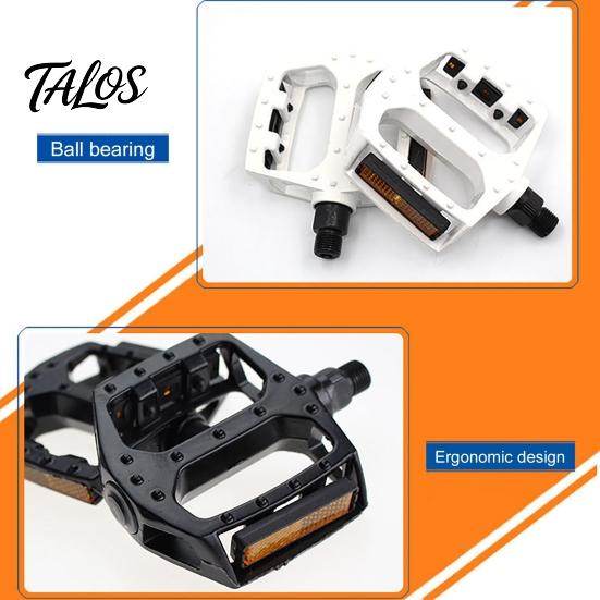 1 Par Aluminiumlegering Skridsikker Cykelpedal med Reflekterende Striber Cykeldele