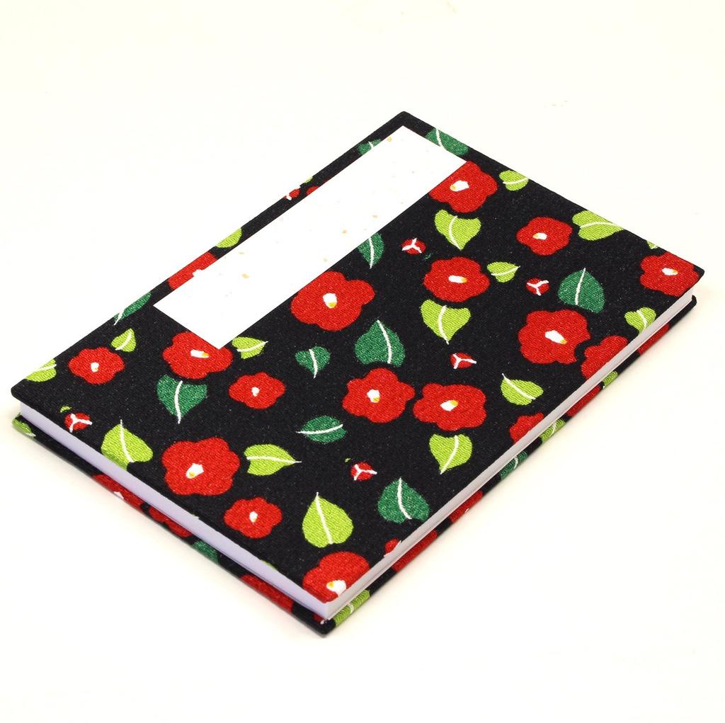 Kurochiku Goshuincho (Shrine Stamp Book) Flower Basket, Extra Large, Camellia, Black, 71501502