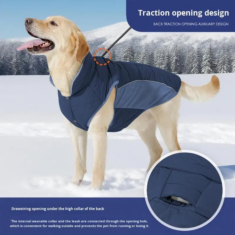 Large Dogs Winter Hoodie Thickened Waterproof Windproof Solid Casual XXL Cotton Eco-friendly Christmas Clothes Winter Jacket