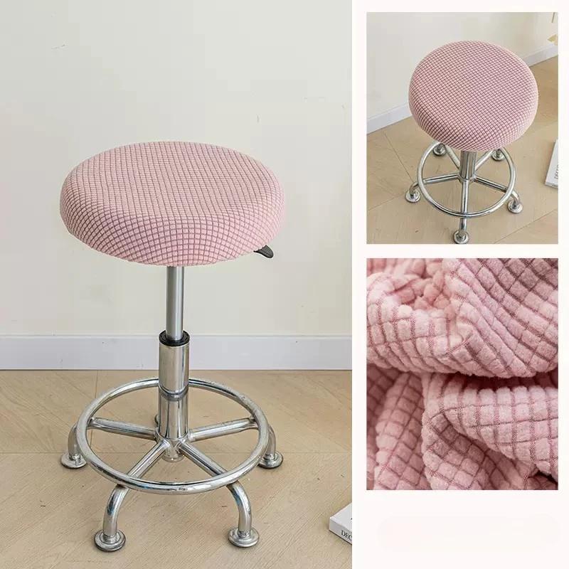 Round Jacquard Stool Cover Stretch Domestic To Use Saet Cover Case Elastic Chair Soft Cushion Cover Washable Bar Chair Slipcover Thick