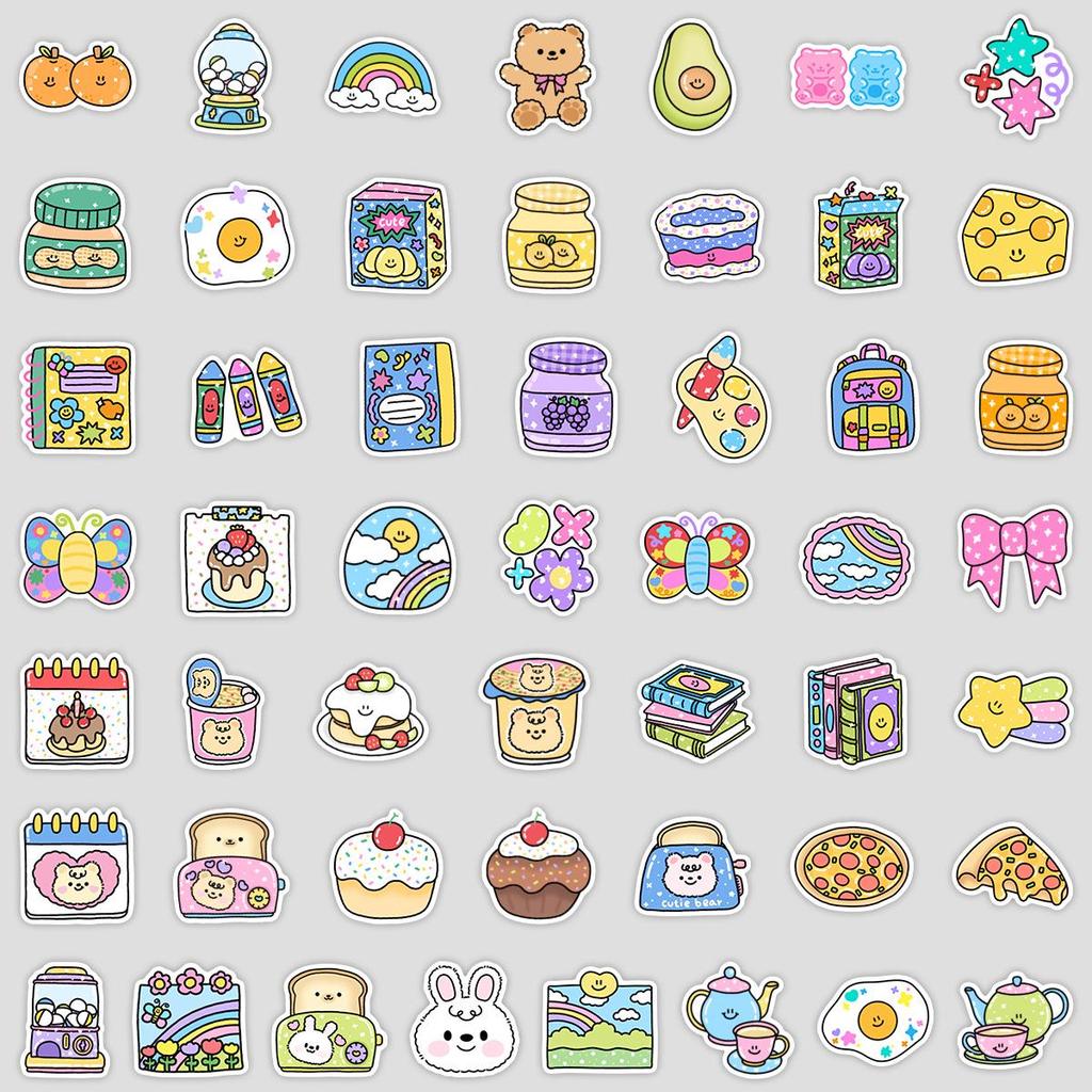 50 Sparkly Expression Doodle Stickers - Waterproof Decorative Art for Phone & Computer