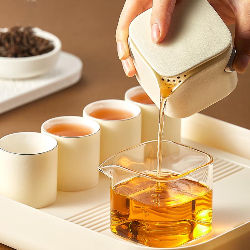 

PHMI White Gardenia Jasmine Ceramic Tea Set