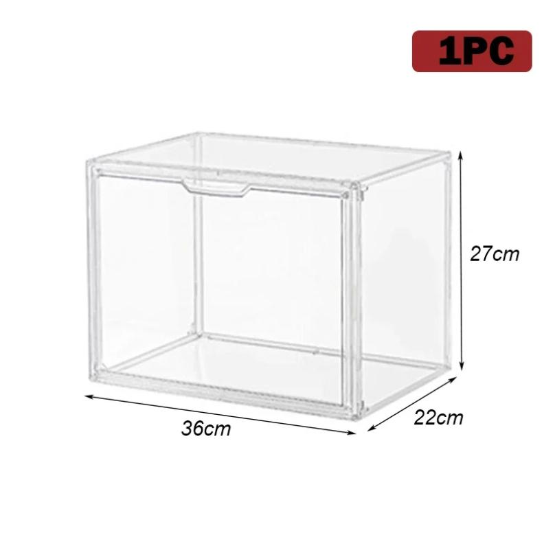 Aufbewahrungsbox mit großer Kapazität, Organizer für Figuren, Acrylbox, transparente Blindbox, Showcase, Make-up-Organizer für Taschen