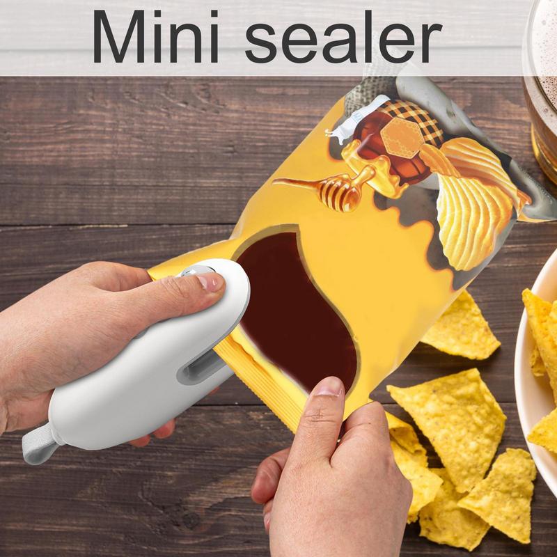 Bag Sealer Mini Plastic Bag Sealer 2 In1 Portable Packaging Thermal Sealing Machine Rechargeable Food Storage Plastic Bag Sealer