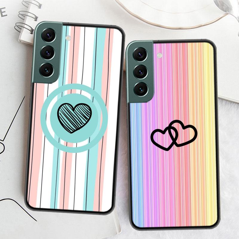 Rainbow Gradient Love Phone Case For Samsung Galaxy S22 S25 Ultra S21 S10 Plus S26 Edge S20 S23 S24 FE Cover Silicone Soft T